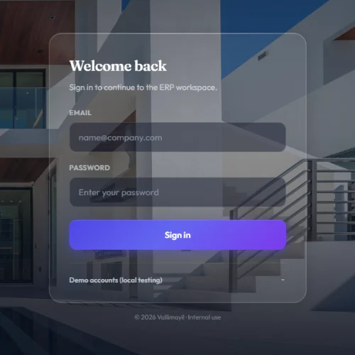 Valli Mayil Sales ERP Screenshot